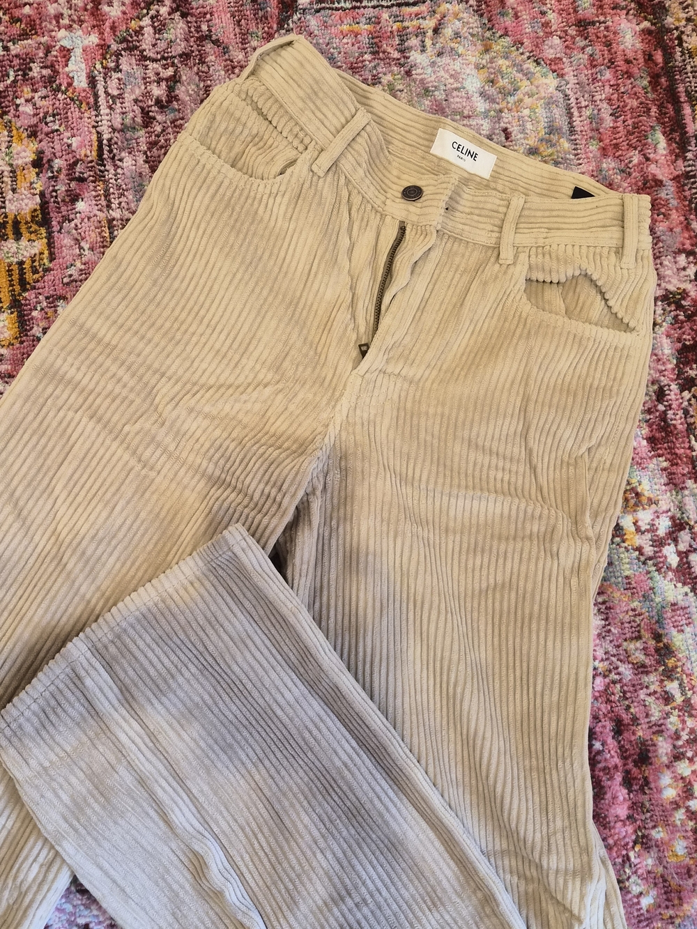 Celine Wide Leg Corduroy Pants